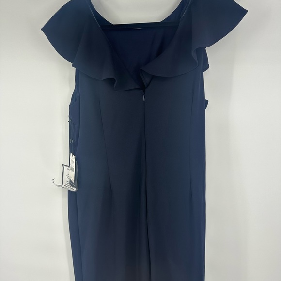 Adrianna Papell knit crepe maxi gown in midnight navy blue size 20 NWT $179 - Picture 5 of 8